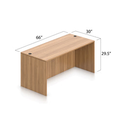 66"x30" Rectangular Desk with B/B/F, F/F Pedestals and Hutch