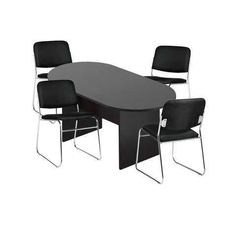 6ft, 8ft, 10ft Racetrack Conference Table and Chair (G11697) Set