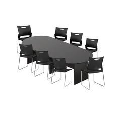 6ft, 8ft, 10ft Racetrack Conference Table and Chair (G11310) Set
