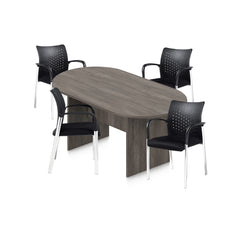 6ft, 8ft, 10ft Racetrack Conference Table and Chair (G11740B) Set