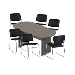 6ft, 8ft, 10ft Racetrack Conference Table and Chair (G11697) Set