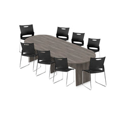 6ft, 8ft, 10ft Racetrack Conference Table and Chair (G11310) Set