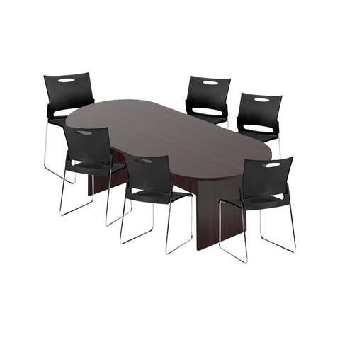 6ft, 8ft, 10ft Racetrack Conference Table and Chair (G11310) Set