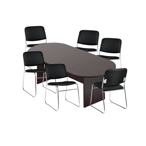 6ft, 8ft, 10ft Racetrack Conference Table and Chair (G11697) Set