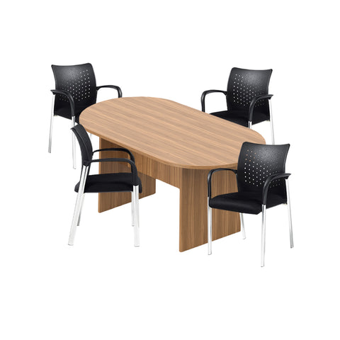 6ft, 8ft, 10ft Racetrack Conference Table and Chair (G11740B) Set