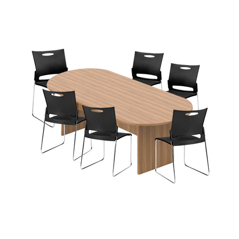 6ft, 8ft, 10ft Racetrack Conference Table and Chair (G11310) Set
