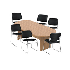 6ft, 8ft, 10ft Racetrack Conference Table and Chair (G11697) Set