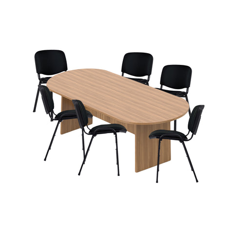 6ft, 8ft, 10ft Racetrack Conference Table and Chair (G11704) Set