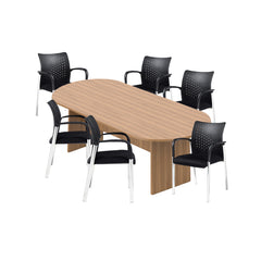 6ft, 8ft, 10ft Racetrack Conference Table and Chair (G11740B) Set