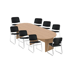 6ft, 8ft, 10ft Racetrack Conference Table and Chair (G11697) Set