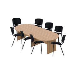 6ft, 8ft, 10ft Racetrack Conference Table and Chair (G11704) Set