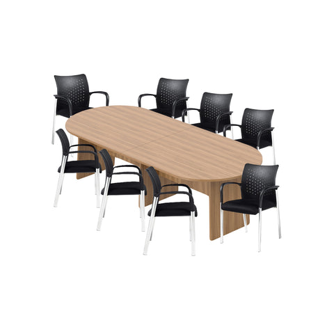 6ft, 8ft, 10ft Racetrack Conference Table and Chair (G11740B) Set