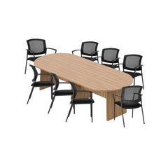 6ft, 8ft, 10ft Racetrack Conference Table and Chair (G2809) Set