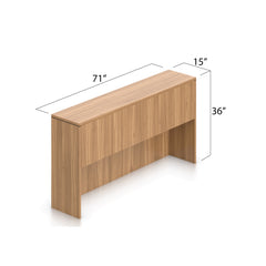 71"x36" Rectangular Desk with B/B/F Pedestal and Hutch