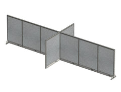 GOF 72"D x 204"W x 48”/60”/72”H, X-Shaped Freestanding Fabric Partition Package