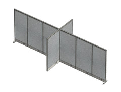 GOF 72"D x 204"W x 48”/60”/72”H, X-Shaped Freestanding Fabric Partition Package