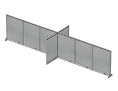 GOF 60"D x 216"W x 48”/60”/72”H, X-Shaped Freestanding Fabric Partition Package