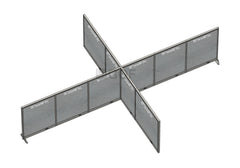 GOF 120"D x 216"W x 48”/60”/72”H, X-Shaped Freestanding Fabric Partition Package