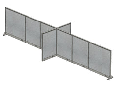 GOF 60"D x 240"W x 48”/60”/72”H, X-Shaped Freestanding Fabric Partition Package