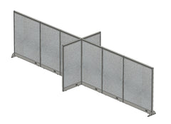 GOF 60"D x 240"W x 48”/60”/72”H, X-Shaped Freestanding Fabric Partition Package