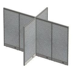 GOF 72"D x 120W x 48”/60”/72”H, X-Shaped Freestanding Fabric Partition Package