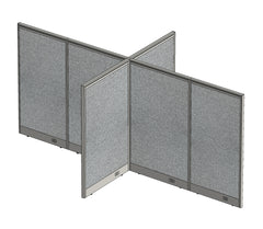GOF 72"D x 132"W x 48”/60”/72”H, X-Shaped Freestanding Fabric Partition Package