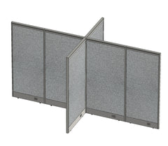 GOF 72"D x 132"W x 48”/60”/72”H, X-Shaped Freestanding Fabric Partition Package
