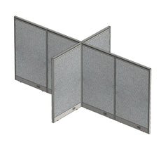 GOF 72"D x 144"W x 48”/60”/72”H, X-Shaped Freestanding Fabric Partition Package