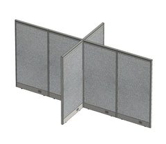 GOF 72"D x 144"W x 48”/60”/72”H, X-Shaped Freestanding Fabric Partition Package
