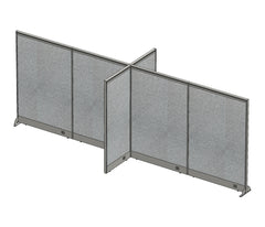 GOF 60"D x 192"W x 48”/60”/72”H, X-Shaped Freestanding Fabric Partition Package