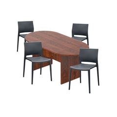 6ft, 8ft, 10ft Racetrack Conference Table and Chair (6751) Set