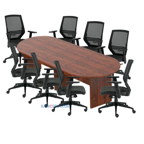 6ft, 8ft, 10ft Racetrack Conference Table and Chair (G12112B) Set