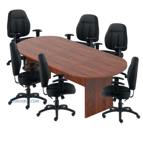 6ft, 8ft, 10ft Racetrack Conference Table and Chair (G11651B) Set