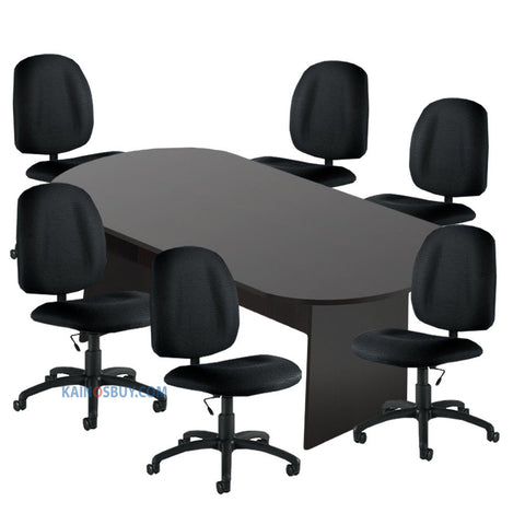 6ft, 8ft, 10ft Racetrack Conference Table and Chair (G11650B) Set