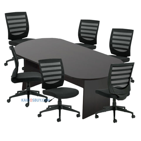 6ft, 8ft, 10ft Racetrack Conference Table and Chair (G11922B) Set