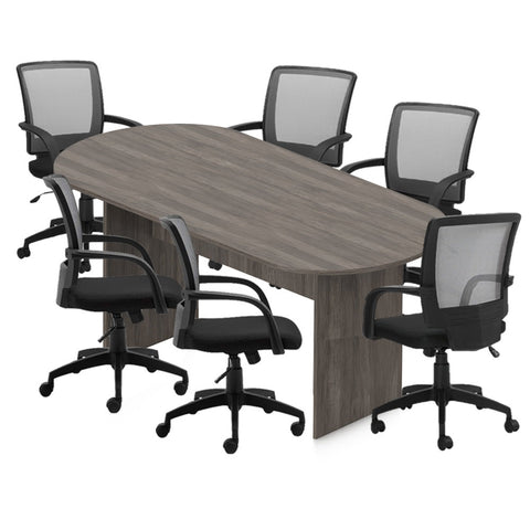 6ft, 8ft, 10ft Racetrack Conference Table and Chair (G10900B) Set