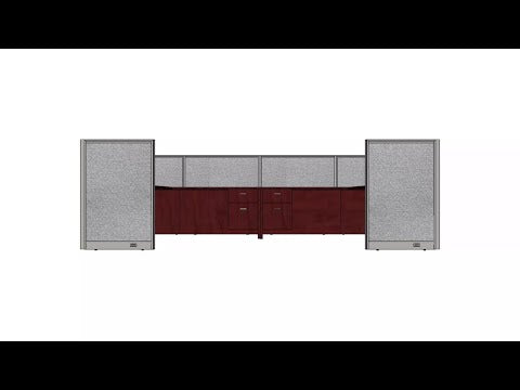 GOF 2 Person Workstation Cubicle (5'D  x 12'W x 4'H)