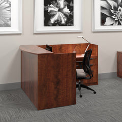 6' x 6' Reception Desk with B/B/F Pedestal