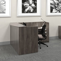 6' x 6' Reception Desk with Hanging B/F Pedestal
