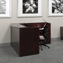 6' x 6' Reception Desk with B/B/F Pedestal