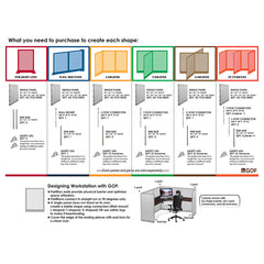 GOF 30”W x 60”H Single Full Fabric Panel