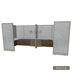 GOF 2 Person Separate Workstation Cubicle (5'D x 13'W x 6'H-W) / Office Partition, Room Divider - Kainosbuy.com