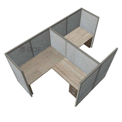 GOF Double 2 Person Workstation Cubicle (12'D x 6'W x 5'H) / Office Partition, Room Divider - Kainosbuy.com