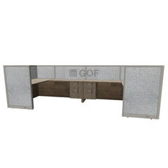 GOF 2 Person Workstation Cubicle (6'D x 14'W x 4'H) / Office Partition, Room Divider - Kainosbuy.com