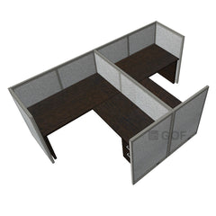 GOF Double 2 Person Workstation Cubicle (11'D x 6'W x 4'H) / Office Partition, Room Divider - Kainosbuy.com