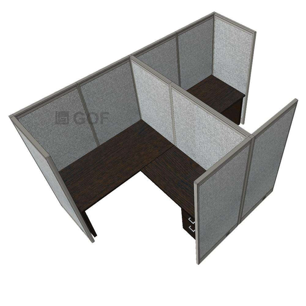 GOF Double 2 Person Workstation Cubicle (11'D x 6'W x 6'H) / Office Partition, Room Divider - Kainosbuy.com