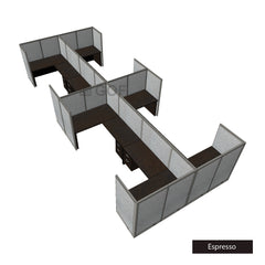 GOF Double 8 Person Workstation Cubicle (11'D x 26'W x 5'H) / Office Partition, Room Divider - Kainosbuy.com