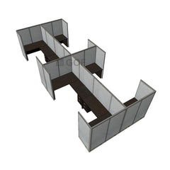 GOF Double 8 Person Workstation Cubicle (12'D x 28'W x 6'H) / Office Partition, Room Divider - Kainosbuy.com