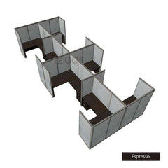 GOF Double 8 Person Separate Workstation Cubicle (12'D  x 24'W x 6'H -W) / Office Partition, Room Divider - Kainosbuy.com