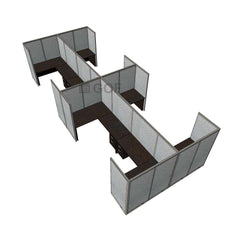 GOF Double 8 Person Workstation Cubicle (11'D x 24'W x 6'H) / Office Partition, Room Divider - Kainosbuy.com